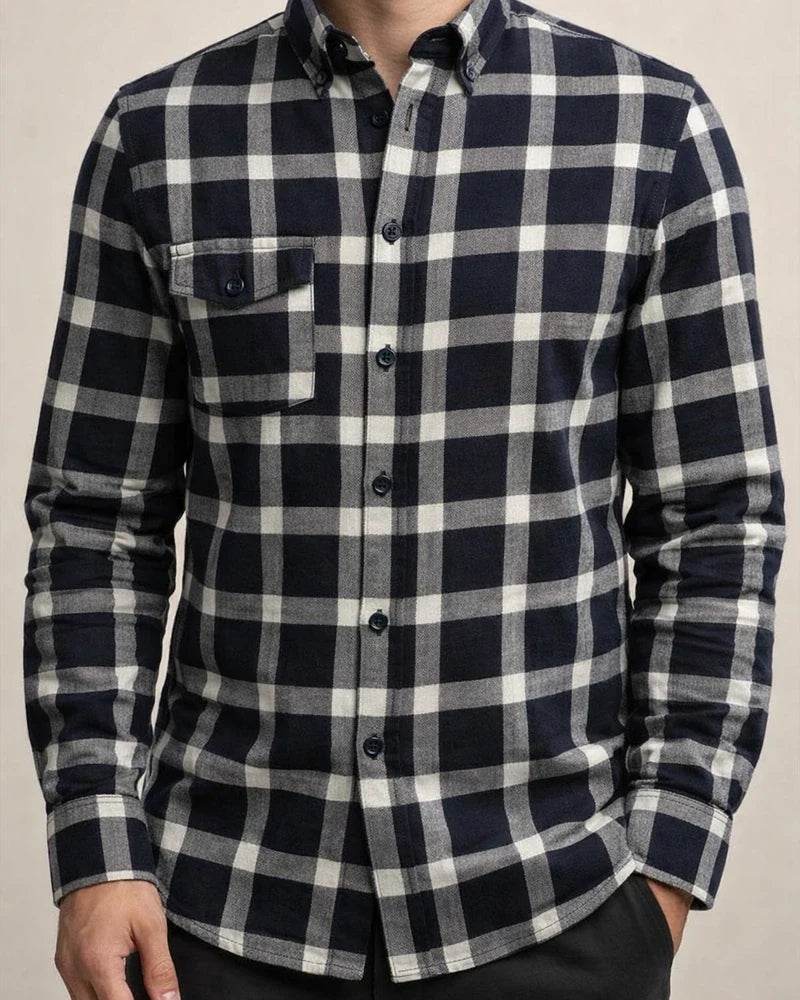 Men's Dress Shirt Button Up Shirt Plaid Shirt Collared Shirt Tartan Collar Turndown A B C D E Wedding WorkWear Long Sleeve Button-Down Clothing Apparel Business Simple | JRSEE:2b1dbdf1-3f5b-4ae6-b71c-f06d1ad48fc6