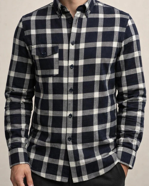 Men's Dress Shirt Button Up Shirt Plaid Shirt Collared Shirt Tartan Collar Turndown A B C D E Wedding WorkWear Long Sleeve Button-Down Clothing Apparel Business Simple | JRSEE:2b1dbdf1-3f5b-4ae6-b71c-f06d1ad48fc6
