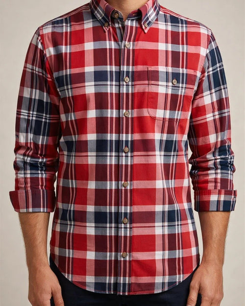 Men's Dress Shirt Plaid Shirt Button Down Shirt Collared Shirt A B C Long Sleeve Plaid / Check Turndown Spring & Fall Wedding Work Clothing Apparel Button-Down | JRSEE:6bc6b0a1-baf2-4079-82af-4845b7423ec1