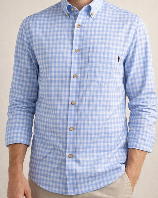 Men's Dress Shirt Plaid Shirt Button Down Shirt Collared Shirt A B C Long Sleeve Plaid / Check Turndown Spring & Fall Wedding Work Clothing Apparel Button-Down | JRSEE:a19f0593-7974-4a94-8889-23716dc15fd6