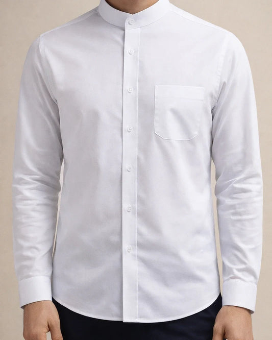 Men's Dress Shirt Solid Color Stand Collar Wine Navy Blue White Black Other Prints Wedding Party Long Sleeve collared shirts Clothing Apparel Vintage Designer Business Chinese Style / Work | JRSEE:01f28d47-0ca4-4501-9593-98e0b840d29a
