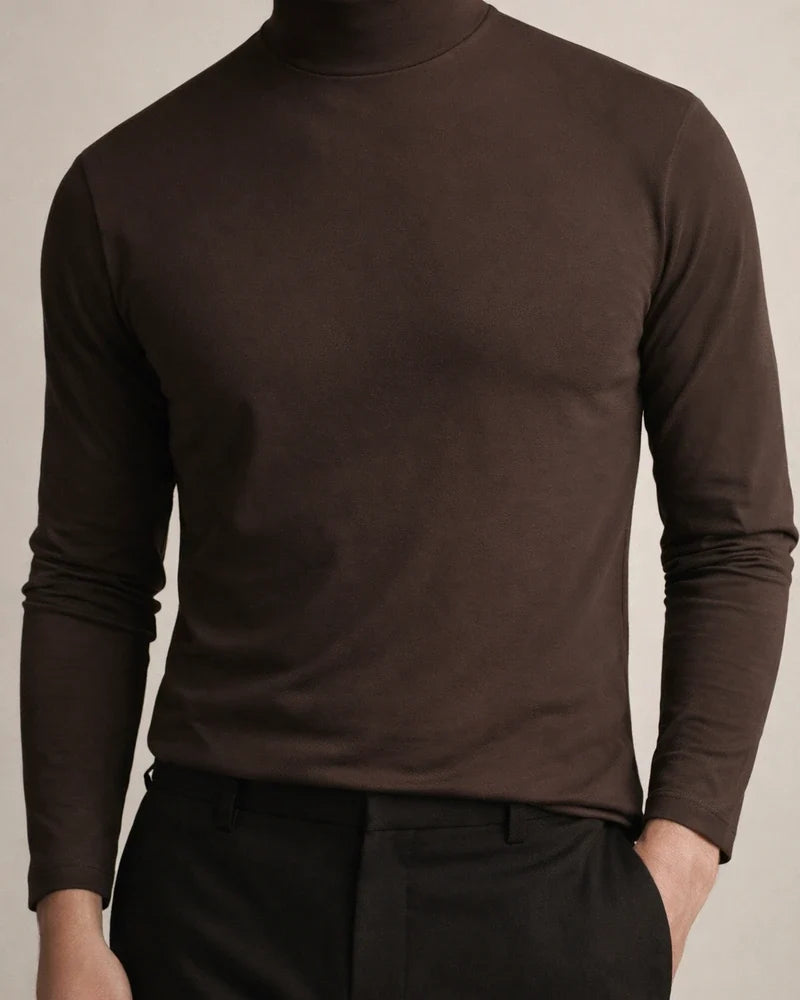 Men's Fall and Winter High Neck Long-sleeved T-shirt Men's Bottoming Shirt Men's Solid Color Tops | JRSEE:86825680-9f15-48d5-9458-22c864e33dcc