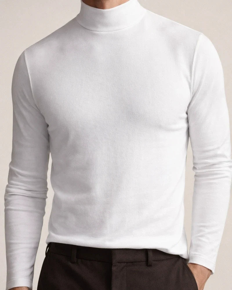 Men's Fall and Winter High Neck Long-sleeved T-shirt Men's Bottoming Shirt Men's Solid Color Tops | JRSEE:d993121b-3915-40f9-8d7c-0d82d514ec37