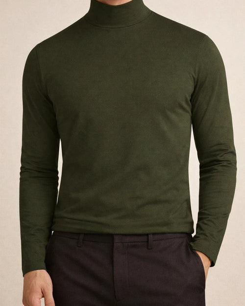 Men's Fall and Winter High Neck Long-sleeved T-shirt Men's Bottoming Shirt Men's Solid Color Tops | JRSEE:2c6f6f63-b11e-45e6-ac46-484a006e08f7