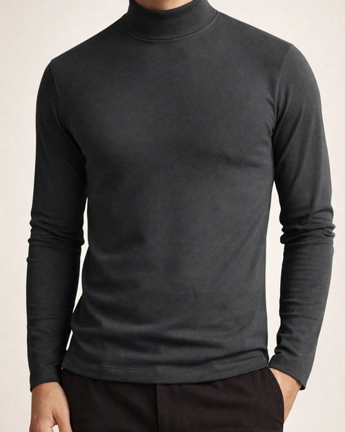 Men's Fall and Winter High Neck Long-sleeved T-shirt Men's Bottoming Shirt Men's Solid Color Tops | JRSEE:2551e5ac-e06f-46d8-b190-8512bbf0c7e8