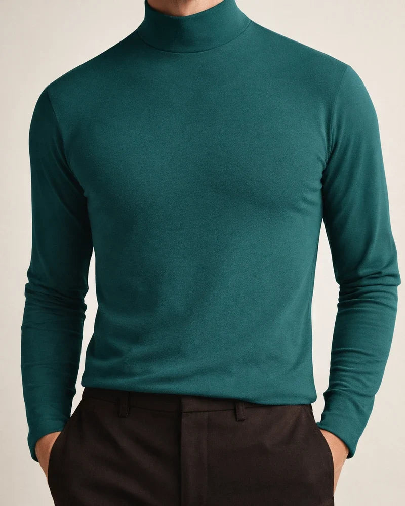 Men's Fall and Winter High Neck Long-sleeved T-shirt Men's Bottoming Shirt Men's Solid Color Tops | JRSEE:001dcac7-9c67-4128-b986-289b10d6f419