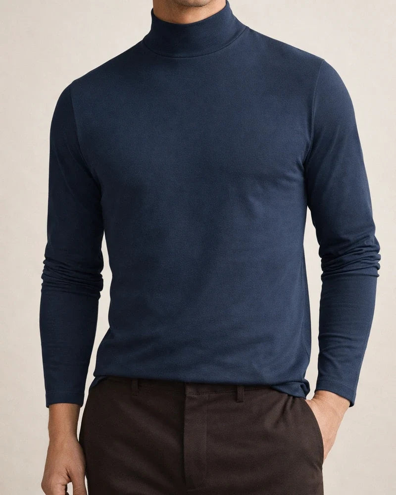 Men's Fall and Winter High Neck Long-sleeved T-shirt Men's Bottoming Shirt Men's Solid Color Tops | JRSEE:27437d67-4f5a-46cc-a0c5-dfefa0472a14