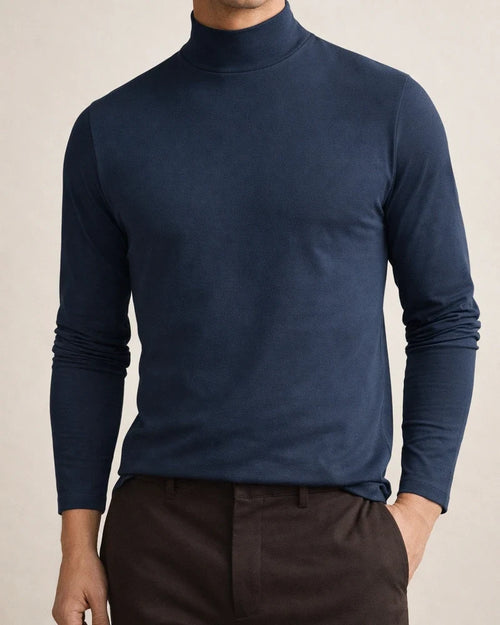 Men's Fall and Winter High Neck Long-sleeved T-shirt Men's Bottoming Shirt Men's Solid Color Tops | JRSEE:27437d67-4f5a-46cc-a0c5-dfefa0472a14