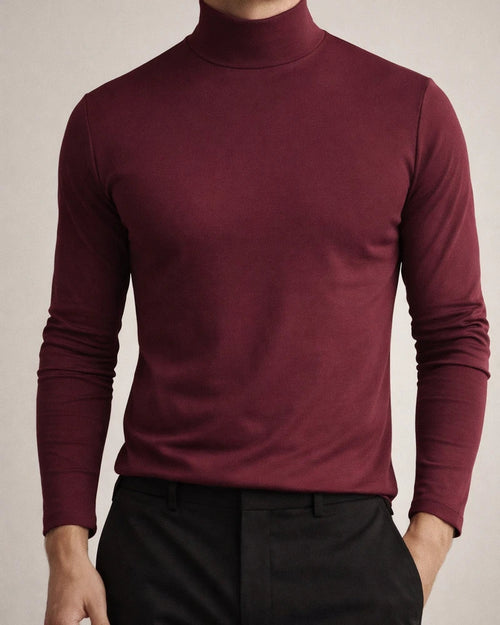 Men's Fall and Winter High Neck Long-sleeved T-shirt Men's Bottoming Shirt Men's Solid Color Tops | JRSEE:f0900a27-92ad-48d3-9d08-1edd97be2570