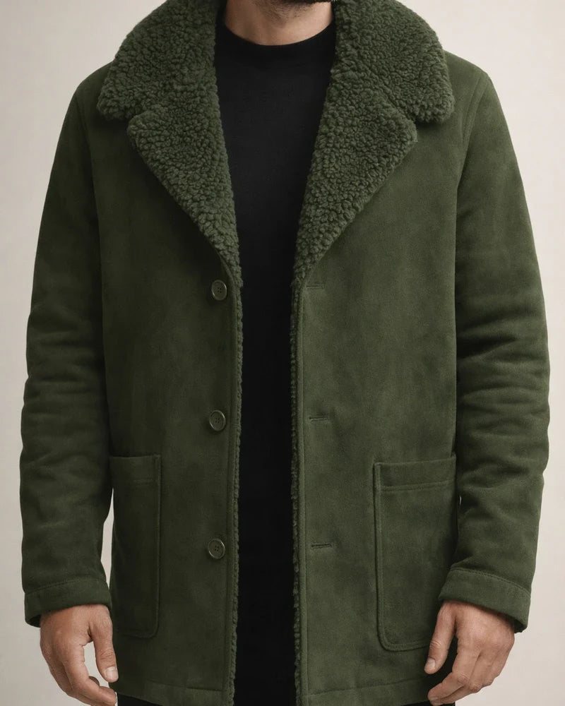 Men's Fall and Winter New Fur One Coat in The Long Tweed Jacket | JRSEE:477d2f3d-cea8-4053-8f5c-42a893383073