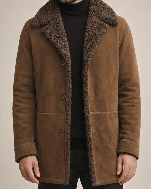 Men's Fall and Winter New Fur One Coat in The Long Tweed Jacket | JRSEE:52991e24-80bf-4ecb-87c1-6abb045f5d78