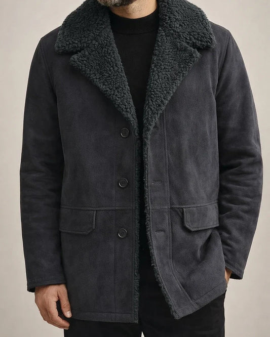 Men's Fall and Winter New Fur One Coat in The Long Tweed Jacket | JRSEE:c2d2ee24-71b1-4c98-b9fa-aba91d110f85