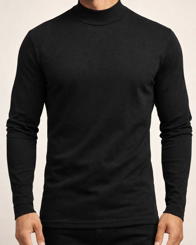 Men's Fall and Winter Thickened Warm High-neck Long-sleeved T-shirt Men's Bottoming Shirt De Velvet | JRSEE:fdcefa31-ce16-42c0-8873-c2b35c710bb5