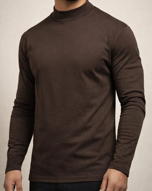 Men's Fall and Winter Thickened Warm High-neck Long-sleeved T-shirt Men's Bottoming Shirt De Velvet | JRSEE:e0aaf2b4-b84b-41c1-89e1-abab1c6646f9