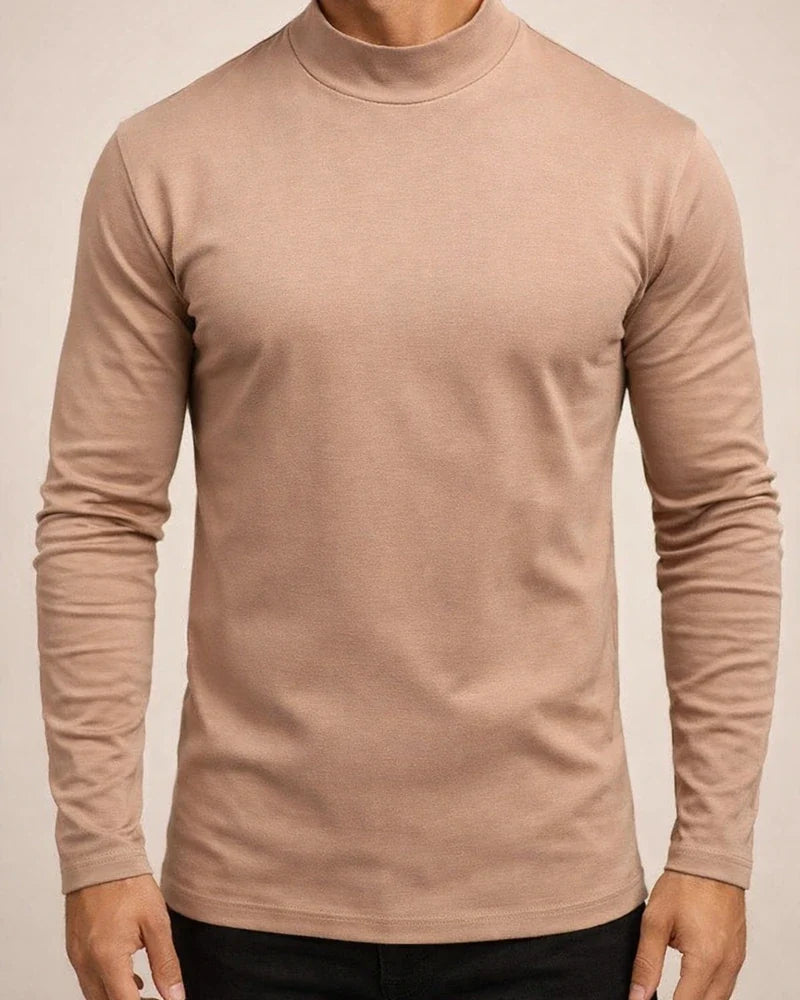 Men's Fall and Winter Thickened Warm High-neck Long-sleeved T-shirt Men's Bottoming Shirt De Velvet | JRSEE:2764315d-6216-419b-844a-7317e89b8d18
