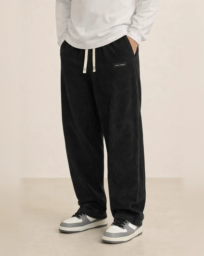 Men's Fall New Arrival Comfortable Long Pants Loose-Fit Corduroy Fabric Casual Pants | JRSEE:9cf174a4-3cf1-4baa-b473-86b6e0c45407