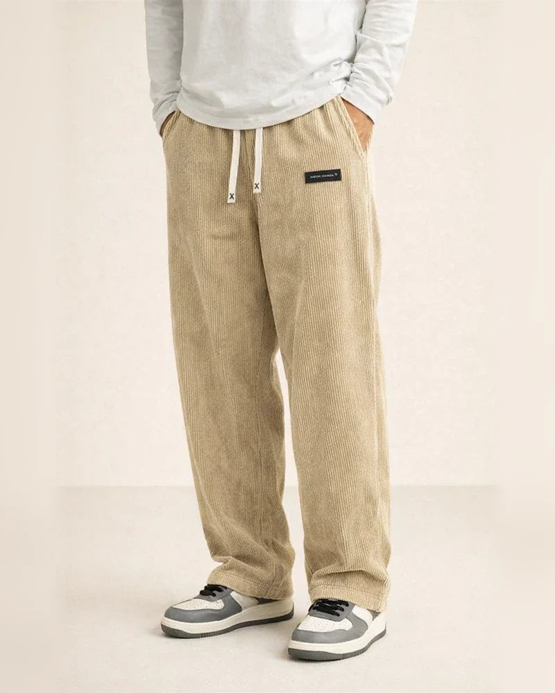 Men's Fall New Arrival Comfortable Long Pants Loose-Fit Corduroy Fabric Casual Pants | JRSEE:2d1d5809-9db6-47c2-bd5b-e4c863de719f