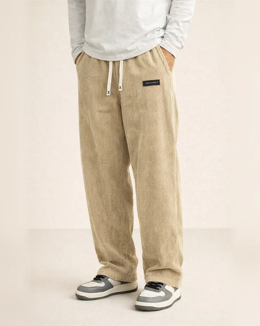 Men's Fall New Arrival Comfortable Long Pants Loose-Fit Corduroy Fabric Casual Pants | JRSEE:2d1d5809-9db6-47c2-bd5b-e4c863de719f