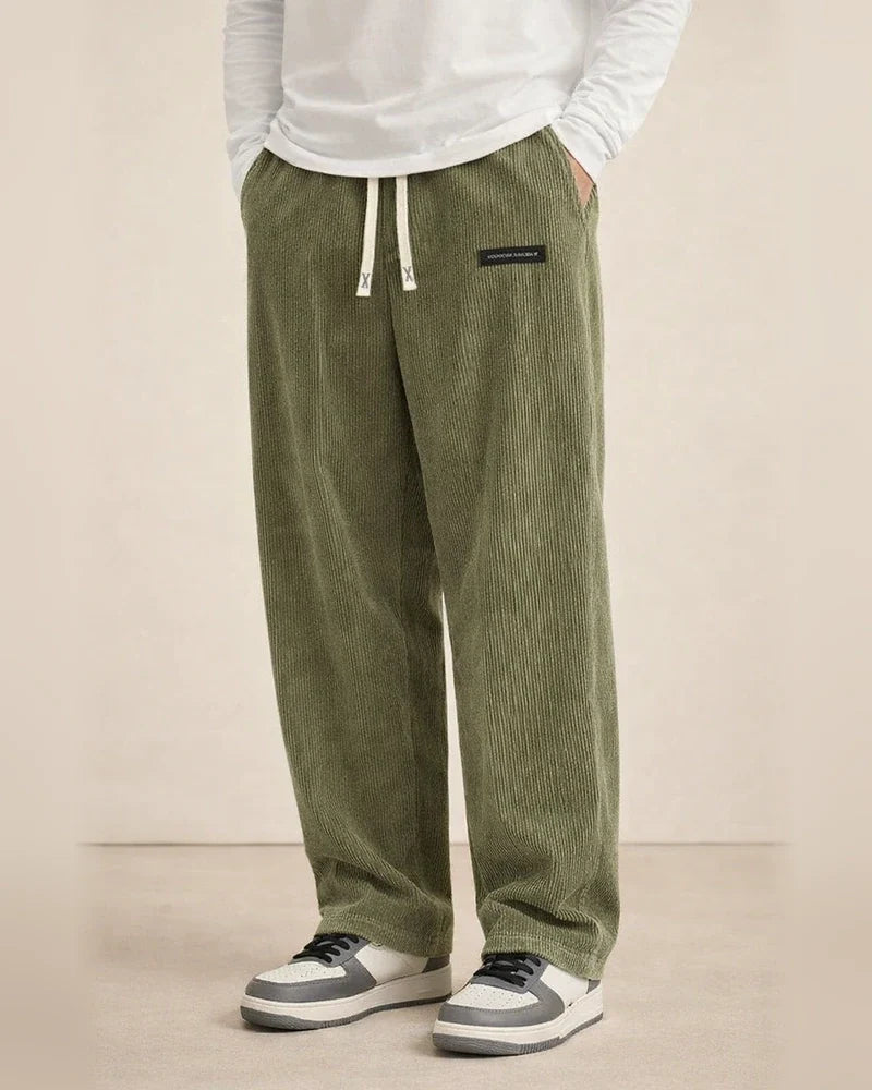 Men's Fall New Arrival Comfortable Long Pants Loose-Fit Corduroy Fabric Casual Pants | JRSEE:d35ecf20-6a1e-4839-8f4c-67eb1994e60b