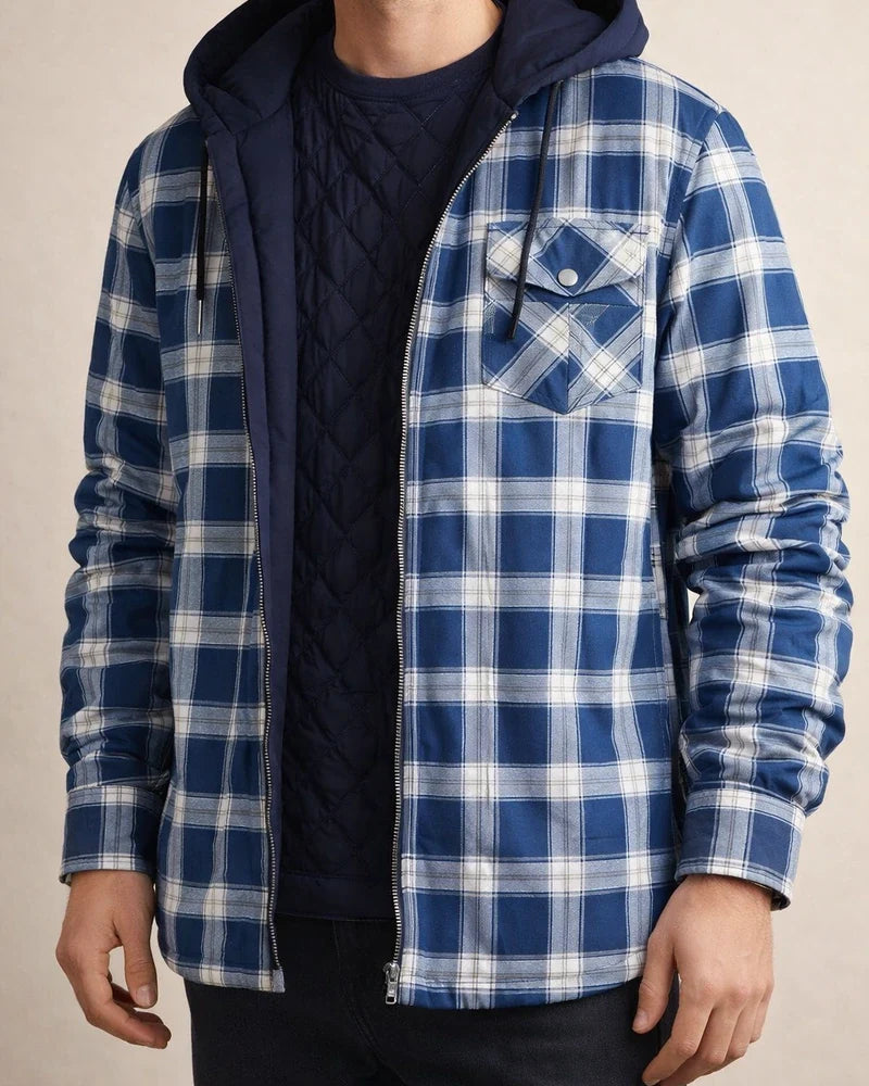 Men's Fall/Winter Checkered Long-Sleeve Oversized Jacket | JRSEE:28aae92f-e6ea-4e92-8bfa-c8022b115509