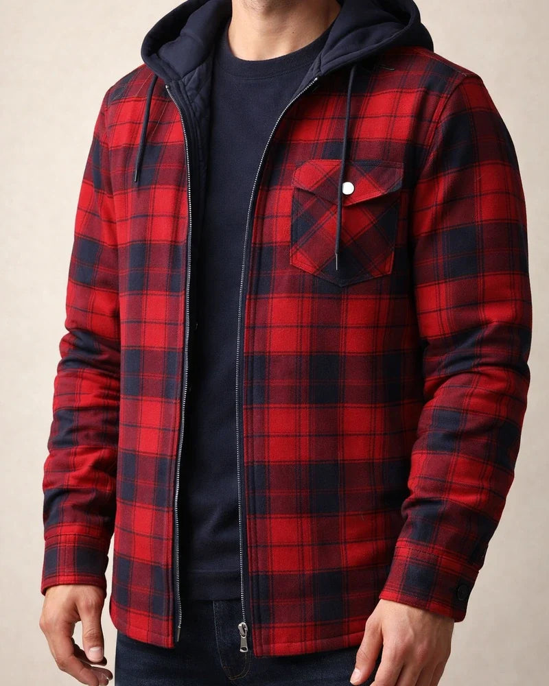 Men's Fall/Winter Checkered Long-Sleeve Oversized Jacket | JRSEE:01832da7-6475-4c95-8546-9ac82dc81459