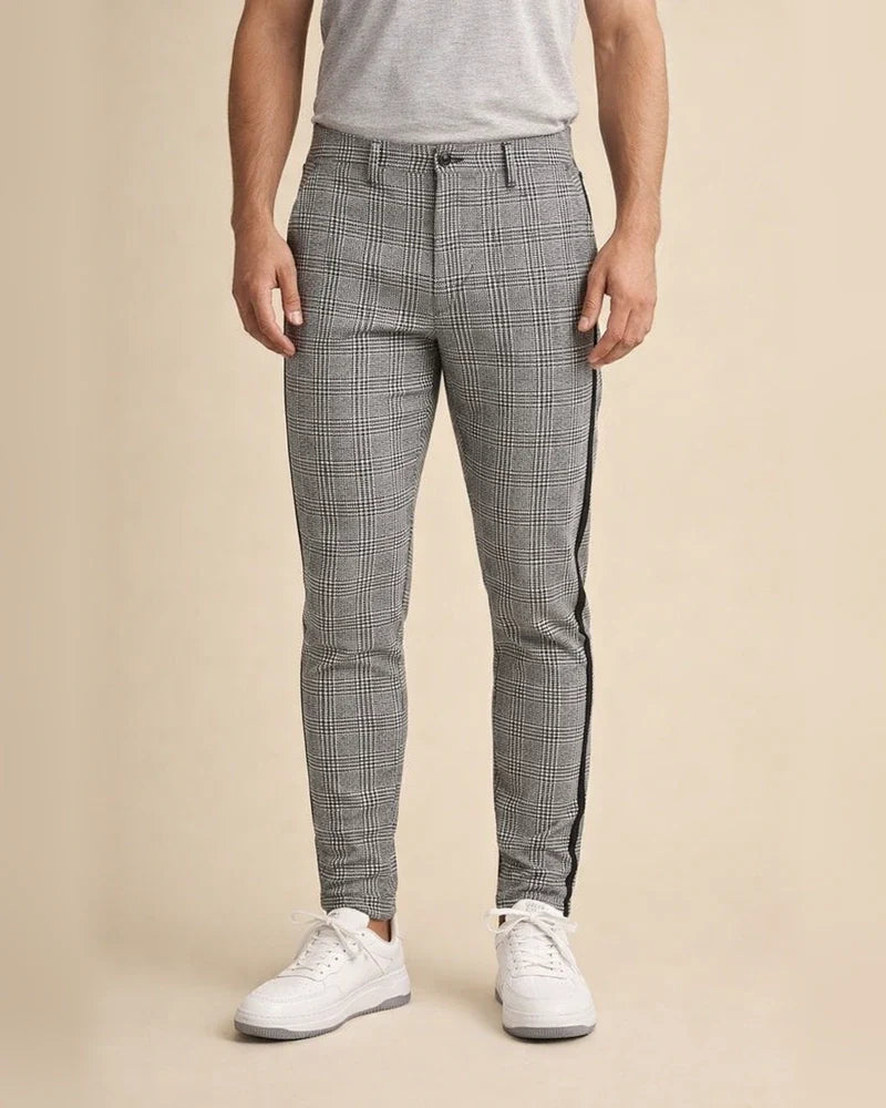 Men's Fashion Casual Skinny Type Pants Men's Small Feet Plaid Pants Pencil Pants | JRSEE:bae01ee8-f9cb-4d0f-860d-809bfcf79f84