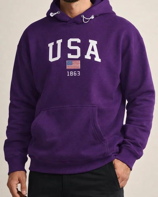 Men's Fashionable Fleece Hoodie with Thickened Casual Sports Embroidery | JRSEE:71252806-7127-4340-9320-55c67cbf0d77