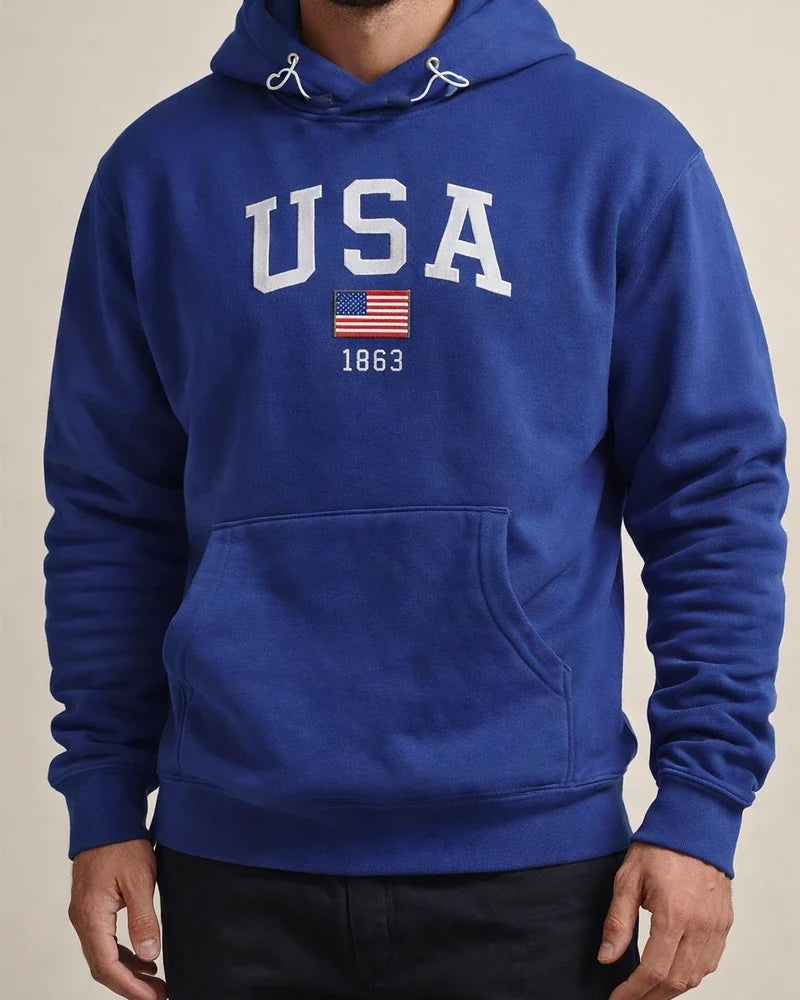 Men's Fashionable Fleece Hoodie with Thickened Casual Sports Embroidery | JRSEE:9c0eb545-6214-494f-9260-8dc5109e261c