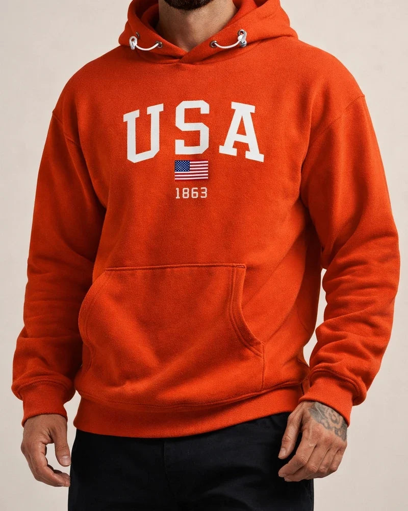 Men's Fashionable Fleece Hoodie with Thickened Casual Sports Embroidery | JRSEE:05e2121e-106a-47ac-9a25-271e1e744704