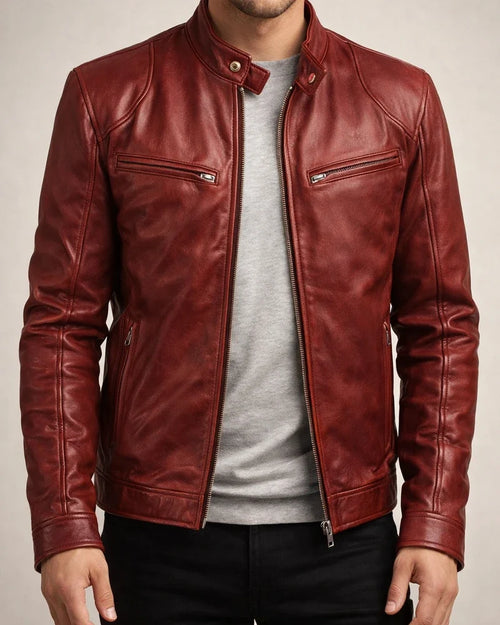 Men's Faux Leather Jacket Biker Jacket Motorcycle Jacket Thermal Warm Windproof Rain Waterproof Daily Wear Zipper Stand Collar Simple Casual Jacket Outerwear Solid Color Full Zip Black Brown | JRSEE:9fa26a7c-57ff-4df6-ac7e-9339ae453285