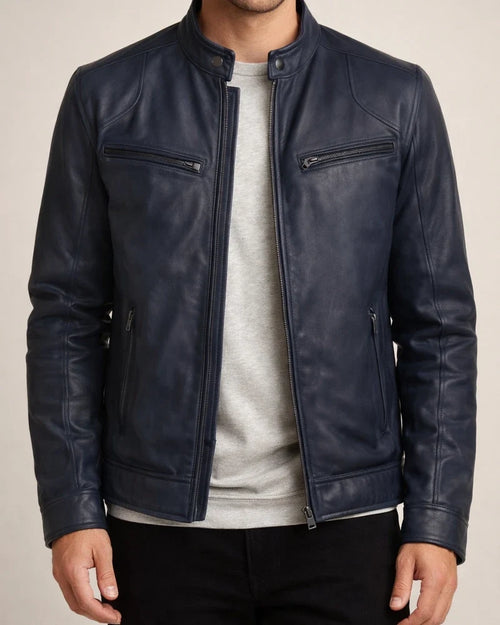 Men's Faux Leather Jacket Biker Jacket Motorcycle Jacket Thermal Warm Windproof Rain Waterproof Daily Wear Zipper Stand Collar Simple Casual Jacket Outerwear Solid Color Full Zip Black Brown | JRSEE:b1b9df1e-8919-4b4d-b009-955e363cd5d2