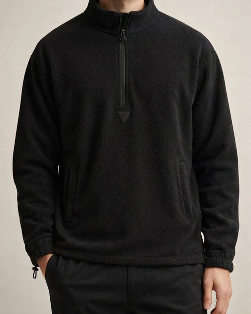 Men's Fleece Hoodie with High Collar, Spring Solid Color Jacket | JRSEE:0293e812-2d76-4897-a60c-0dd448710fc3