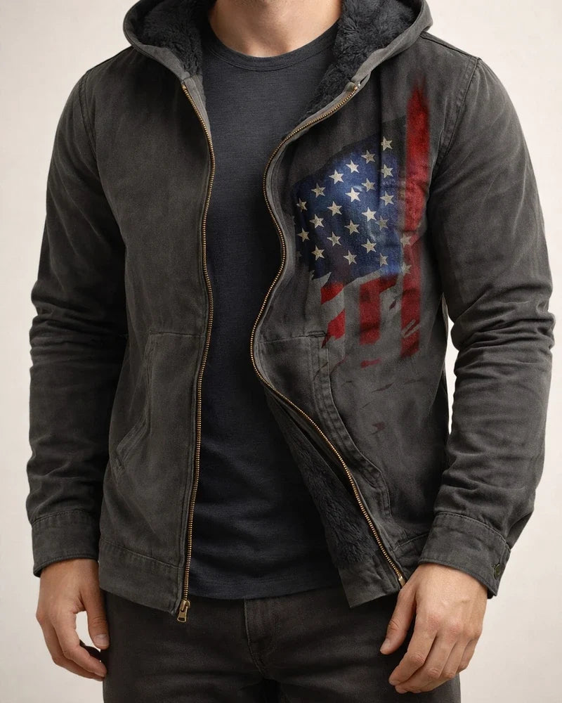 Men's Fleece Jacket Full Zip Hoodie Fleece Hoodie Sherpa Jacket Blue Khaki Brown Gray Hooded Graphic Prints National Flag Zipper Print Casual Daily Sports 3D Print Fleece Basic Designer Casual Fall | JRSEE:73549044-dbc1-4371-bd26-d569feb9aaaa