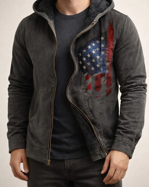Men's Fleece Jacket Full Zip Hoodie Fleece Hoodie Sherpa Jacket Blue Khaki Brown Gray Hooded Graphic Prints National Flag Zipper Print Casual Daily Sports 3D Print Fleece Basic Designer Casual Fall | JRSEE:73549044-dbc1-4371-bd26-d569feb9aaaa
