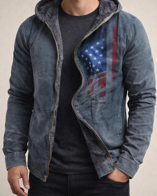 Men's Fleece Jacket Full Zip Hoodie Fleece Hoodie Sherpa Jacket Blue Khaki Brown Gray Hooded Graphic Prints National Flag Zipper Print Casual Daily Sports 3D Print Fleece Basic Designer Casual Fall | JRSEE:83f9e9e0-e2c0-49fe-bd75-8fa53888a32d