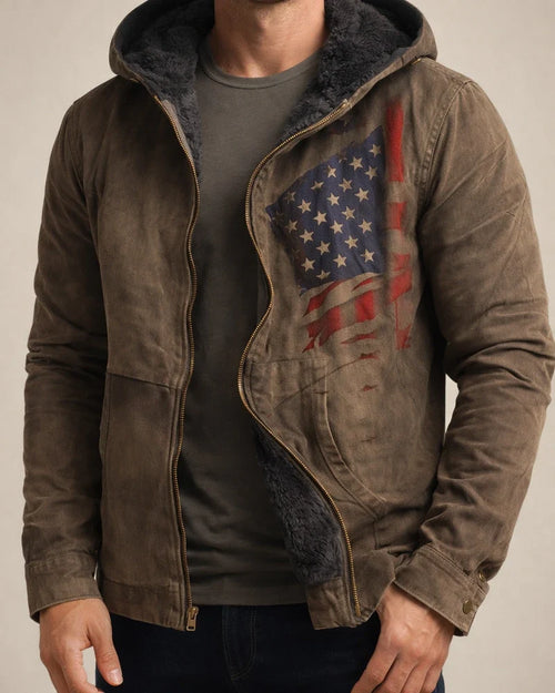 Men's Fleece Jacket Full Zip Hoodie Fleece Hoodie Sherpa Jacket Blue Khaki Brown Gray Hooded Graphic Prints National Flag Zipper Print Casual Daily Sports 3D Print Fleece Basic Designer Casual Fall | JRSEE:63ba8812-f570-4db3-a5b8-62188b4262fe