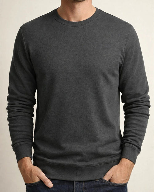 Men's Fleece-Lined Crew Neck Solid Color Oversized Warm Underwear for Fall/Winter | JRSEE:e5c966d6-220b-4db2-ada3-1d5b6b465817