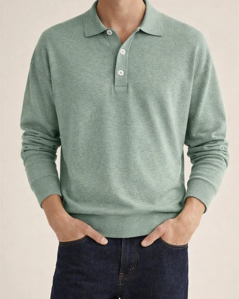 Men's Golf Shirt Knit Polo Street Casual Polo Collar Classic Long Sleeve Fashion Casual Solid Color Plain Button Front Simple Spring & Fall Regular Fit Black White Light Green Pink Wine Navy Blue | JRSEE:7485916d-1df6-444d-9dd8-b18a0db1a4a6