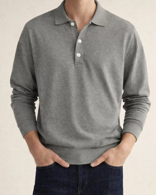 Men's Golf Shirt Knit Polo Street Casual Polo Collar Classic Long Sleeve Fashion Casual Solid Color Plain Button Front Simple Spring & Fall Regular Fit Black White Light Green Pink Wine Navy Blue | JRSEE:d1712d3b-32ff-4fa1-8920-defa405d2b0f