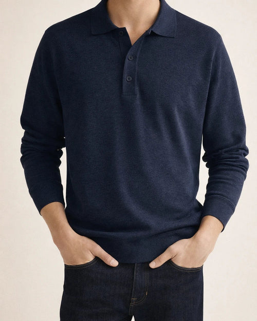 Men's Golf Shirt Knit Polo Street Casual Polo Collar Classic Long Sleeve Fashion Casual Solid Color Plain Button Front Simple Spring & Fall Regular Fit Black White Light Green Pink Wine Navy Blue | JRSEE:93837c3a-9e41-45b8-8fb1-76d197b635be