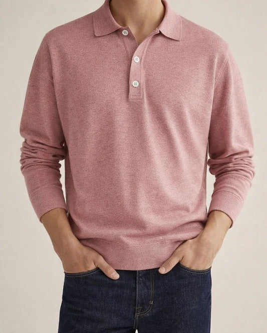 Men's Golf Shirt Knit Polo Street Casual Polo Collar Classic Long Sleeve Fashion Casual Solid Color Plain Button Front Simple Spring & Fall Regular Fit Black White Light Green Pink Wine Navy Blue | JRSEE:f5484d2f-3083-453a-ac90-5aa024286cfe