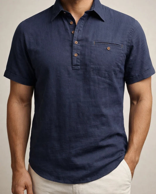 Men's Hawaii Short-sleeved Beach Shirts Lapel Men's Shirts Cotton Linen Tops | JRSEE:4f2e2e08-f55e-42c1-9702-76623d2b2730