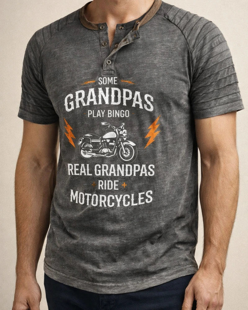 Men's Henley Shirt Raglan T Shirt Letter Graphic Prints Motorcycle Henley | JRSEE:42d650b2-1bb5-41c1-98cc-40744611fa61