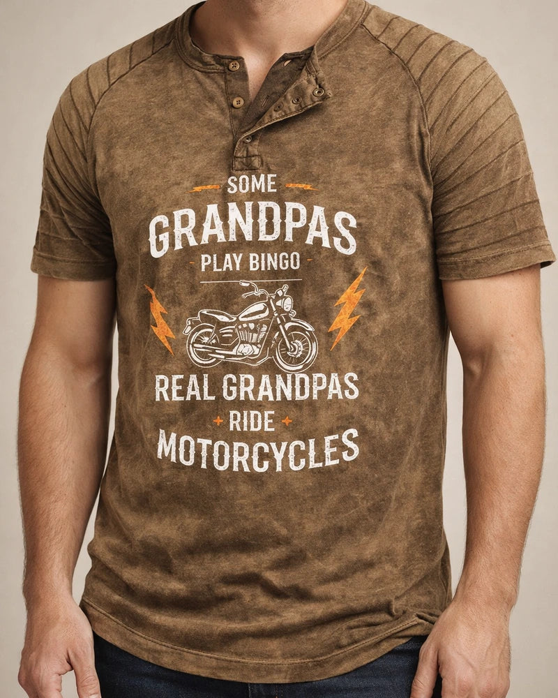 Men's Henley Shirt Raglan T Shirt Letter Graphic Prints Motorcycle Henley | JRSEE:b79ca1d3-9f63-4b82-83bf-7900410d5919