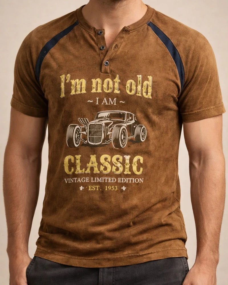 Men's Henley Shirt Tee Graphic Letter Car Henley Clothing Apparel 3D Print Outdoor Casual Short Sleeve Button-Down Print Fashion Designer Comfortable | JRSEE:6273e713-a963-43cb-90c3-534a2889c048