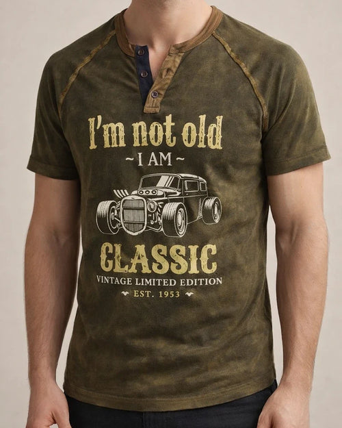 Men's Henley Shirt Tee Graphic Letter Car Henley Clothing Apparel 3D Print Outdoor Casual Short Sleeve Button-Down Print Fashion Designer Comfortable | JRSEE:54725455-2b4d-4315-b24f-416ab1ff4f33