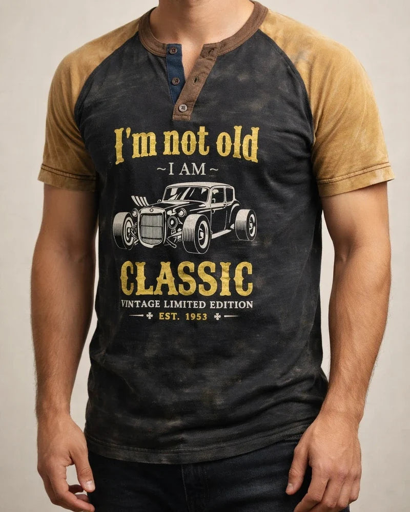 Men's Henley Shirt Tee Graphic Letter Car Henley Clothing Apparel 3D Print Outdoor Casual Short Sleeve Button-Down Print Fashion Designer Comfortable | JRSEE:47819d00-1f9e-4634-b4c2-96500546f5a5