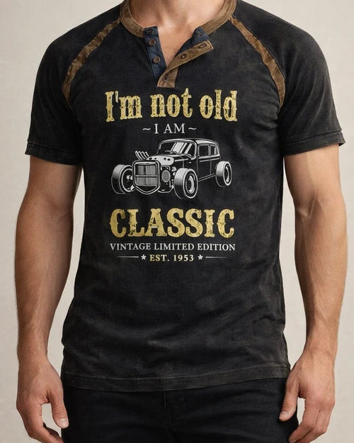 Men's Henley Shirt Tee Graphic Letter Car Henley Clothing Apparel 3D Print Outdoor Casual Short Sleeve Button-Down Print Fashion Designer Comfortable | JRSEE:774d1af8-c0c8-4699-94f8-ffaa6762d747