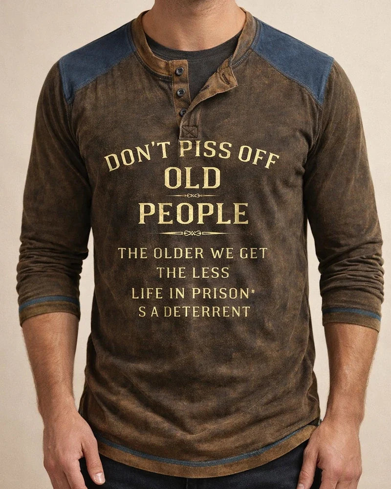 Men's Henley Shirt Tee Graphic Letter Henley Clothing Apparel 3D Print Outdoor Casual Long Sleeve Button-Down Print Fashion Designer Comfortable | JRSEE:f8fdc83c-9676-4072-8ca8-db6427311678