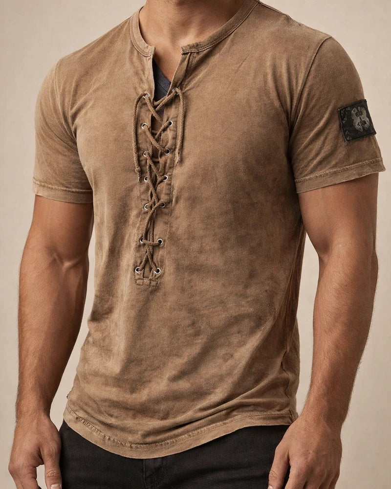 Men's Henley Shirt Tee Graphic Number Henley Clothing Apparel 3D Print Daily Sports Short Sleeve Lace up Print Fashion Casual Comfort | JRSEE:62977d2c-edba-4273-a178-29ce45b29597
